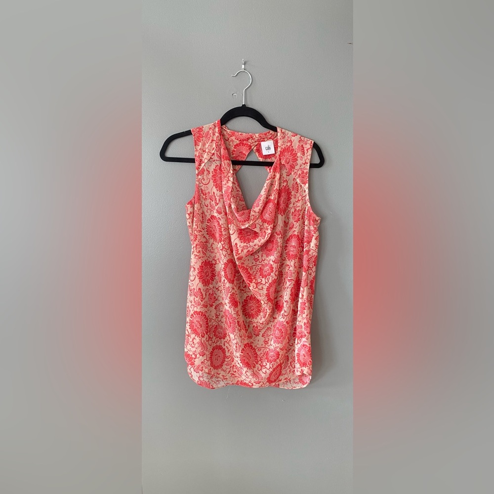 Cabi Blouse - Pink and Red